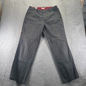Dickies Pant Mens 36x32 Gray Cotton Khakis Straight Relaxed Utility Workwear